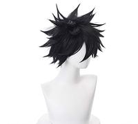 HBYLEE Anime Coser pruik Mi héroe Academia Cosplay Peluca sintética de pelo negro Anime Boku sin héroe academia Cosplay peluca Dabi pelo resistente al calor + peluca gorra [color: monocolor]