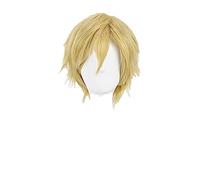 HBYLEE Anime Coser pruik Mi héroe Academia Neito Monoma Cosplay Peluca corta de lino rubio resistente al calor sintético peluca de pelo sintético + gorro de peluca [Color: Onecolor]
