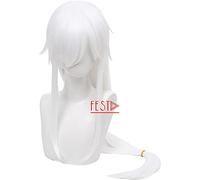 HBYLEE Anime Coser pruik Peluca de células de anime en el trabajo Pelucas de glóbulos blancos Leucocyte WBC. Blanco Pelucas Largas Pelucas Largas Pelo sintético resistente al calor Niñas Mujeres