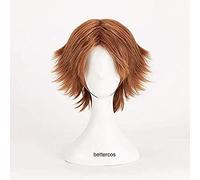 HBYLEE Anime Coser pruik Persona 4: La animación Yosuke Hanamura Cosplay Pelucas Marrón Corto Peluca de pelo sintético resistente al calor + gorro de peluca [Color:según el plan]