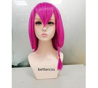 HBYLEE - Anime Coser pruik v3 Kazuichi Souda Cosplay Pelucas cortas impactantes Rosa resistente al calor sintético Peluca de pelo sintético + gorro de peluca [Color: Rosa]