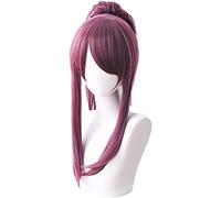 HBYLEE Anime Coser Wig Game Lol Akali K/da Cosplay Pelucas de 45 cm de cola de caballo sintética mezcla de pelo morado (Tamaño: Akali Mix Violeta) [Color: según planeo]