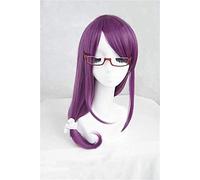 HBYLEE Anime Coser Wig Tokyo Ghoul Guru Rize Kamishiro Peluca larga ondulada para cosplay + peluca + gafas resistentes al calor, pelo sintético resistente al calor [color: según plan]