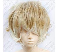 HBYLEE Anime Diabolik Lovers Sakamaki Shu Wig Cosplay Men Short Blonde Ombre Heat Resistant Synthetic Hair Wigs + Free Wig Cap[Color:según planeo]
