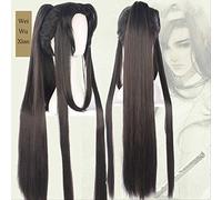 HBYLEE Anime Mo Dao Zu Shi Wei WuXian Wig The Untamed Lead Roles Cosplay Wig The Grandmaster of Demonic Cultivation Cosplay Prop Adult Black[Farbe:Adult Black]