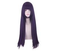 HBYLEE - Anime Role Play For Genshin Impact Yunjin Cosplay Wig Long Dark Purple Wigs With Two Blue Braids[Farbe:purple]