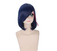 HBYLEE - Anime Role Play Wig For Kill La Kill Matoi Ryuko Cosplay Wig Short Blue Red Mixed Halloween Carnival Wigs [Color:blue]