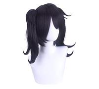 HBYLEE - Anime Role Play Wig For Needy Girl Overdose Black Cosplay Wig With Double Ponytails Hair Halloween Party Wigs [Color:Black]