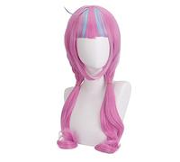 HBYLEE - Anime Role Play Wig For Vtuber Hololive Minato Aqua Wig Mixed Blue Pink Straight Trends Cosplay Long Hair [Color:blue]