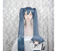 HBYLEE Anime Tokyo Ghoul Saiko Yonebayashi Cosplay Wigs 100 cm Long Dusty Blue Heat Resistant Synthetic Hair Wig + Wig Cap [Color]