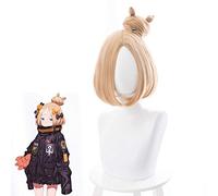 HBYLEE - Biamoxer FGO 3th Aniversary Cosplay Peluca Abigail Williams Destino Gran Order Short Straight Sintético Hair Bun para Adultos [Color:-]