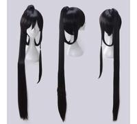 HBYLEE - Biamoxer Game Touken Ranbu Online Izuminokamikanesada 120cm Negro Peluca Cosplay Pelo Peluca Anime Juego de rol Peluca Base Peluca + Ponyt [Color:según el plan]
