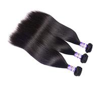 HBYLEE - Cabello humano virgen peruano recto 8A sin procesar Bundles22_24_26 Pelucas de cabello humano brasileño 130% densidad sin pegamento pelucas para mujeres[Color:-]
