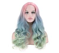 HBYLEE - Cosplay en Europa y los Estados Unidos se divide en pelo degradado, pelo largo y liso, pelo rizado, pelucas para teñir fiestas, pelo rizado, rizos [color: rizos]
