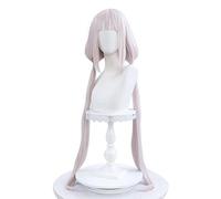 HBYLEE Cosplay Nekopara Chocolat Chocola Larga Cola de Caballo Marrón Vainilla Kawaii Rosa 100 cm Cabello Resistente al Calor Cosplay Peluca + Peluca Gorra Rosa para Fiesta (Color: Rosa, Tamaño: Talla