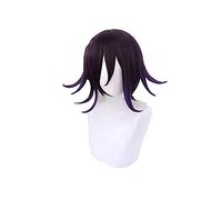 HBYLEE - DanganronPav3 Kokichi OMA Cosplay peluca de 35 cm negro púrpura osplay Anime Cosplay pelucas sintéticas resistentes al calor Halloween [Color:-]