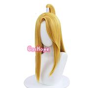 HBYLEE Deidara Cosplay Hombres Peluca Larga Dorada Amarillo Cosplay Anime Cosplay Peluca Sintética Resistente al Calor [Color:según el plan]
