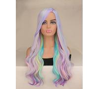HBYLEE Extensiones sintéticas para mujeres y niñas, multicolor, largo, rizado, sintético, para fiestas, color: multicolor/tamaños: talla única
