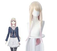 HBYLEE - Fujito Chiyuki Cosplay mujer largo amarillo degradado luz rosa peluca Cosplay Anime Cosplay 80 cm peluca sintética resistente al calor pelucas sintéticas [color: amarillo degradado]