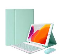 HBYLEE Funda magnética fina para iPad Mini 6 de 8,3 pulgadas con teclado y teclado Bluetooth (color: ratón azul, tamaño: mini 5)