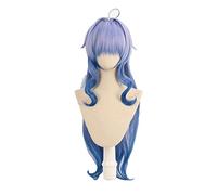 HBYLEE -Ganyu Gradient Blue Long Wig Cosplay Costume Heat Resistant Synthetic Hair Game Genshin Impact Gan Yu Women Wigs [Color:Gradient Blue]