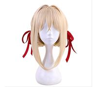 HBYLEE - HIWKX Violet Evergarden - Peluca de color crema y rubio Coiffure Cos + gorro de peluca gratis [color: según planeo]