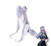HBYLEE - Kda. Baddest Evelynn Cosplay pelucas LOL kda. Cosplay pelucas largas moradas con moño resistente al calor pelo sintético juego COS peluca [color: multicolor]