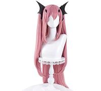 HBYLEE Krul Tepes Cosplay Seraph des End Cosplay Mujeres Larga 90 cm Rosa Peluca Cosplay Pelucas Pelucas Sintéticas Resistente al Calor + Peluca Tapa [Color: Onecolor]