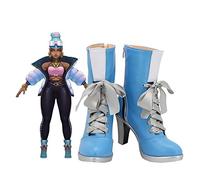 HBYLEE -LOL Game True Damage Qiyana Cosplay Zapatos de tacón alto Zapatos de mujer Talla europea 48 Talla femenina [Color: Tamaño de mujer]