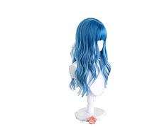 HBYLEE - Lolita Harajuku Peluca azul Japonés Japonés Largo rizado Anime Cosplay Peluca sintética resistente al calor [Color]