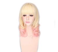 HBYLEE - Longitud del hombro Gris Púrpura Azul Ombre Bob Peluca Anime Cosplay Harajuku Lolita Pelo Sintético Pelucas para Mujeres PL-585[Color:PL-585]