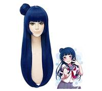 HBYLEE - LoveLive Sunshine Tsushima Yoshiko Bun Peluca Cosplay Disfraz Amor Live Yohane Mujeres Pelo Sintético Halloween Peluca de Juego de rol [Color:-]