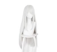 HBYLEE -Lucia Game GRAY RAVEN PUNISHING Cosplay long 80cm Silver Wig Heat Resistant Synthetic Hair Hallowen Party + Wig Cap [Color]