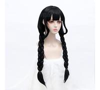 HBYLEE - Marca Cien Demon Spectrum Tao Yao Cosplay Peluca Estilo Chino Antiguo Negro Doble Cola de Caballo Pelo Largo Fibra Pelo Sintético [Color]