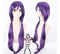 HBYLEE - Nozomi Tojo 100 cm de largo recto trenzado Cosplay pelucas para mujeres disfraz de pelo falso para fiesta azul cola de caballo [color: cola de pony]