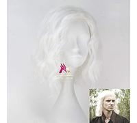 HBYLEE - Peluca Anime Cosplay Game of Thrones Viserys Targaryen Cosplay Wig Daenerys Brother White Hair Wig Costume Mens Targaryen Wig[Color:-]
