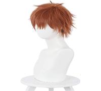 HBYLEE -Peluca Anime Cosplay Kinoshita Kazuya Cosplay Peluca Anime Rent A Girlfriend Marrón Claro Esponjoso Corto Resistente al Calor Peluca Kazuya Kinoshita + Casquillo [Color:Marrón]