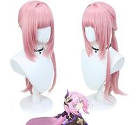 HBYLEE Peluca de Anime Anime Honkai: Star Rail Cosplay peluca larga pelo corto negro azul rojo amarillo blanco peluca + gorra, para Halloween, fiesta, carnaval, vida nocturna, conciertos, bodas