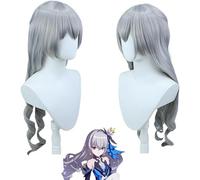 HBYLEE Peluca de Anime Anime Honkai: Star Rail Cosplay peluca larga pelo corto negro azul rojo amarillo blanco peluca + gorra, para Halloween, fiesta, carnaval, vida nocturna, conciertos, bodas