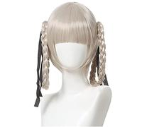 HBYLEE Peluca de anime Coer Wig. Peluca de Momobami Kirari para Anime Kakegurui Cosplay Peluca de trenza gris Lolita Peluca de disfraz de Halloween [Color]