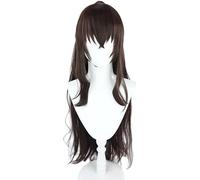 HBYLEE -Peluca de anime cosplay Dazai Osamu Cosplay Peluca Anime Bungo Stray Dogs Dazai Osamu Femenino 100 cm Largo Resistente al Calor Sintético Mujer Pelucas + Casquillo [Color:-]