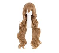 HBYLEE - Peluca de anime cosplay de rol para Tiger Dragon Toradora Aisaka Taiga Cosplay pelucas de 80 cm de largo marrón ondulado peluca de lino [color: marrón]
