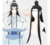 HBYLEE - Peluca de Anime MO Dao a Shi LAN Wangji La indómita LAN Zhan Cosplay Peluca de los Grandes Maestros del Cultivo Demoníaco Cosplay Accesorios de Hanfu [Color]