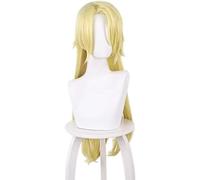 HBYLEE Peluca de anime para cosplay de anime, Jugram, peluca larga y recta, rubia, disfraz de Halloween, para disfraz, fiesta, peluca + gorra, color: un color]