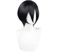 HBYLEE - Peluca de anime para cosplay negra de Mikasa AOT Cosplay Final Season 4, pelo corto de anime con flequillo [color: negro]