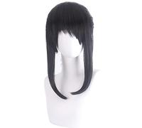 HBYLEE - Peluca de cosplay, color negro, media cola de pony, anime, Halloween, carnaval fiesta, Role Play Wig[color: negro]