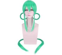 HBYLEE Peluca de cosplay de anime anime país de The Lustrous Jade Cosplay peluca Houseki no Kuni para mujer verde pelo sintético Halloween disfraz fiesta pelucas + gorra [color: según plan]