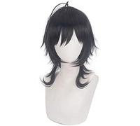 HBYLEE Peluca de cosplay de anime SK∞ SK Unlimited Skateboard MIYA peluca negra con pelo corto y rizado + gorra [color: según planeo]