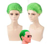 HBYLEE - Peluca de cosplay de escuadrón suicida, pelo sintético para hombre, disfraz de Halloween, pelucas verdes de Batman, fibra resistente al calor [color: verde]