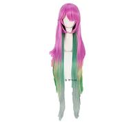 HBYLEE - Peluca de cosplay Jibril sin juego de vida larga de arco iris degradado resistente al calor peluca de pelo sintético + gorro de peluca [color: gradiente]